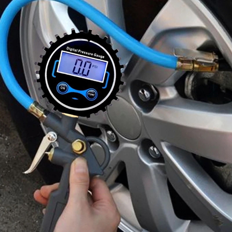

Digital Tire Pressure Gauge 0-250PSI LCD Digital Tire Pressure Gauge Tire Air Pressure Gauge Meter for Car Truck 1/4''