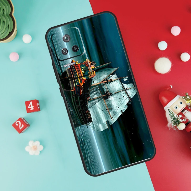 Фото Чехол «Старый корабль в море в лунную ночь» для Xiaomi 17 Pro Max 14 15 13T 14T 15T Pro POCO F8 Ultra F7 F5 F6 X5 X6 X7 X8 Pro №3