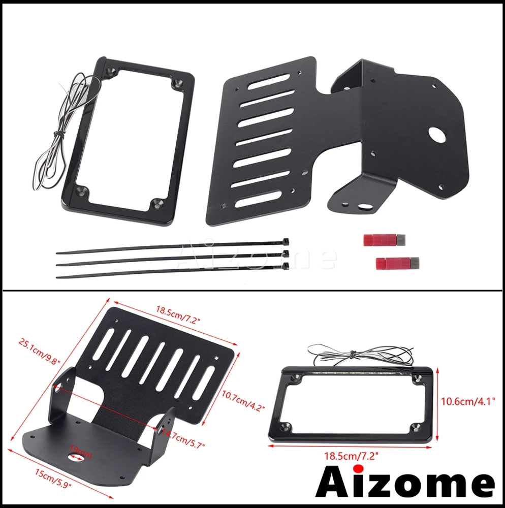 Крепление на заднее крыло мотоцикла Кронштейн номерного знака алюминиевый