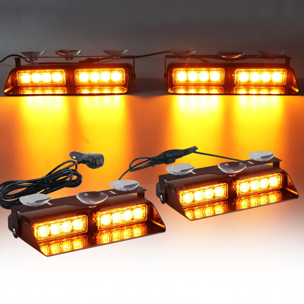 Стробоскоп автомобильный 2 в 1 лампа для экстренной вспышки 16 бусин красного