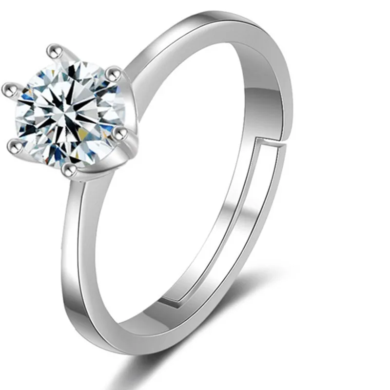 

Fashion Claw Design Crystal Zircon Engagement Rings Women Wedding Jewelry Gifts Fashion Ladies Girls Rings 2022 New Hot Sale