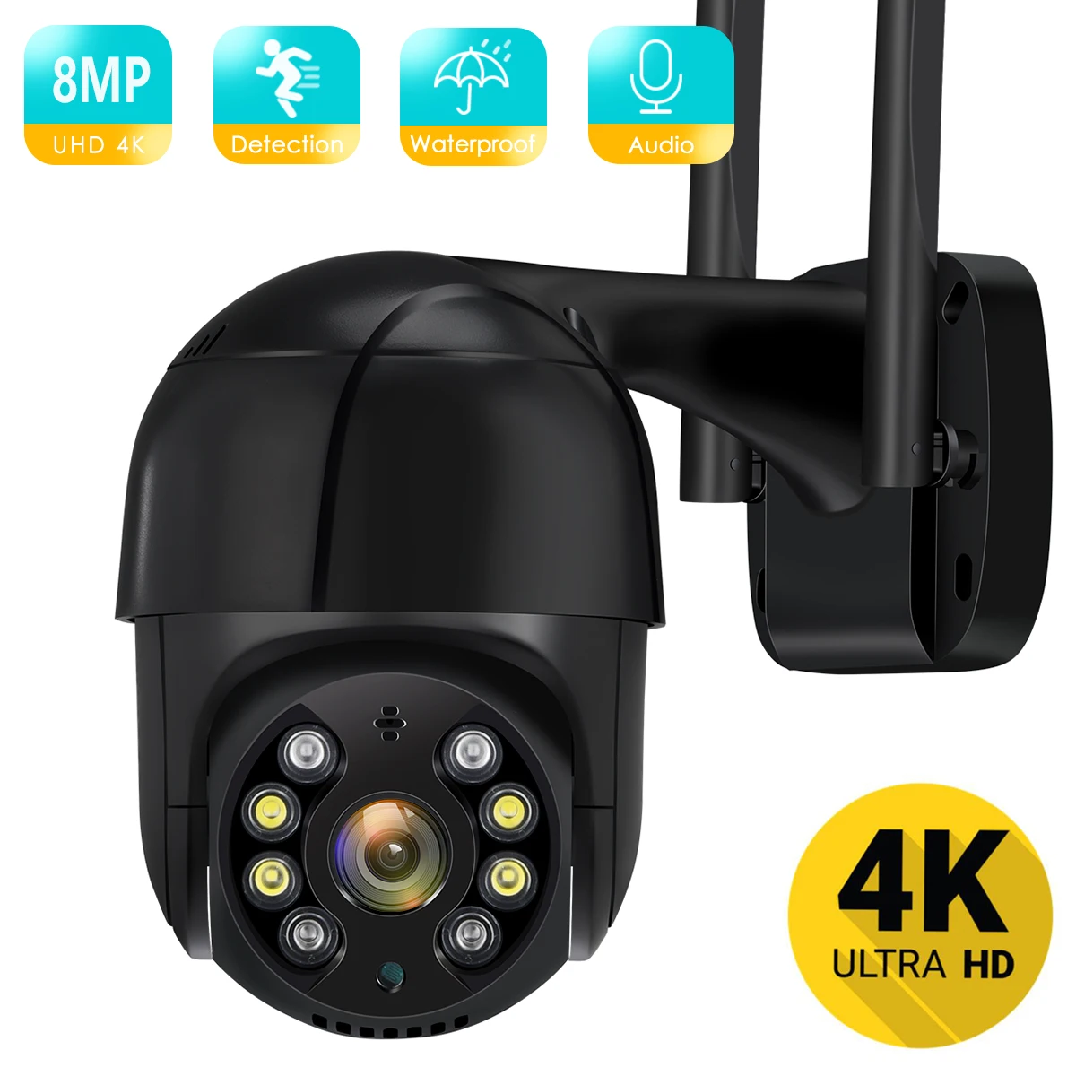 

BESDER 4K 8MP 5MP Ultra HD PTZ IP Camera AI Human Detection Waterproof WiFi Security Camera Auto Tracking P2P Video Surveillance