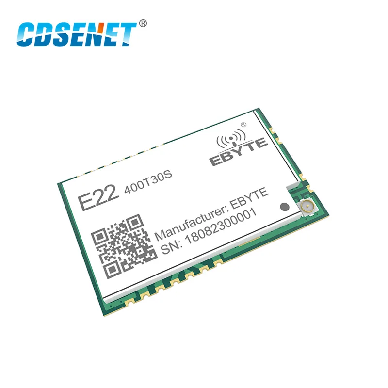 SX1268 LoRa 433MHz 30dBm SMD UART Wireless Transceiver E22-400T30S  IPEX Stamp Hole 1W Long Range TCXO Transmitter and Receiver