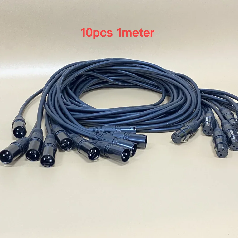 Кабель Dmx 512 10 шт. 3-контактный металлический разъем XLR линия сигнала 1 метр для