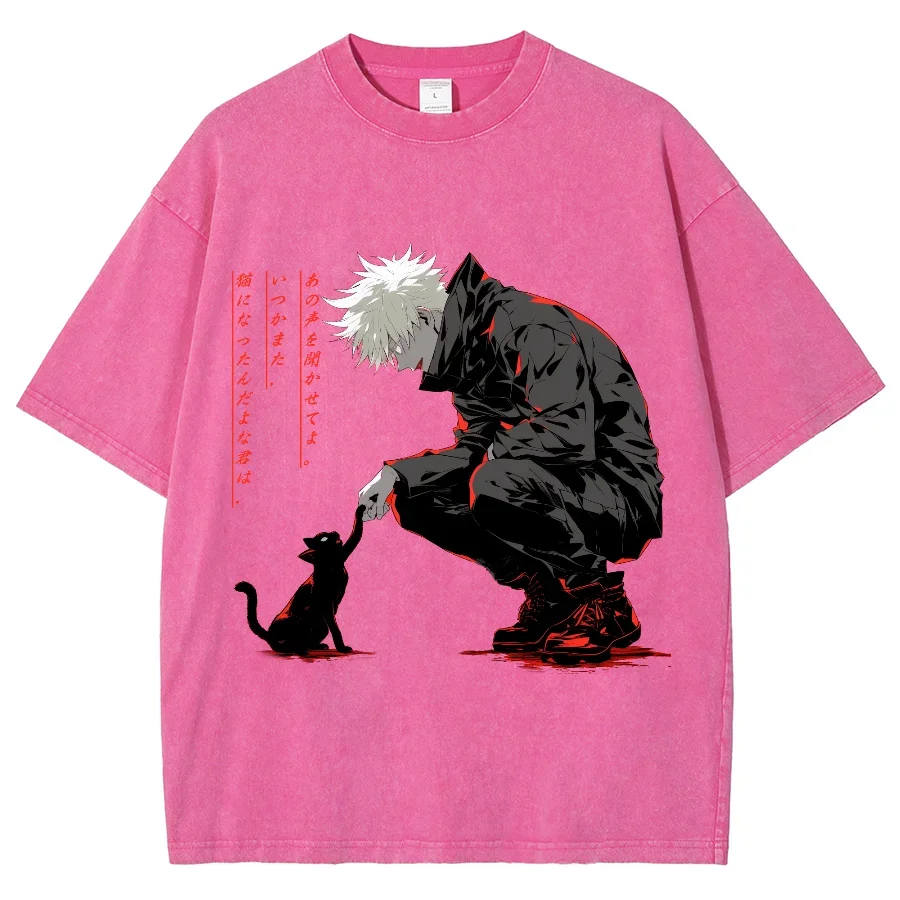 Винтажная промытая футболка для мужчин и женщин винтажная короткая большого