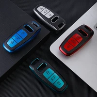 leathertpu car remote key case cover shell for audi a3 a6 a7 a8 a6l a8l e tron q5 q7 q8 c8 d5 protector holder accessories