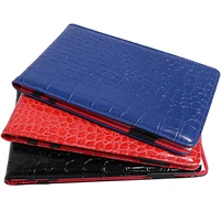 golf score book durable waterproof pu leather scorebook golf course scorebook high grade leather notebook card wallet