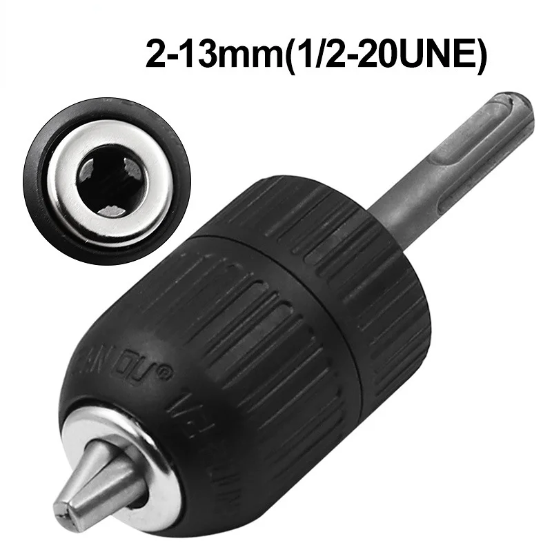 

New Metal Heavy Duty 1/2-20UNF 13mm Keyless Drill Chuck SDS Female Adaptor Hardware Tool Professional Drill Chuck Adaptor