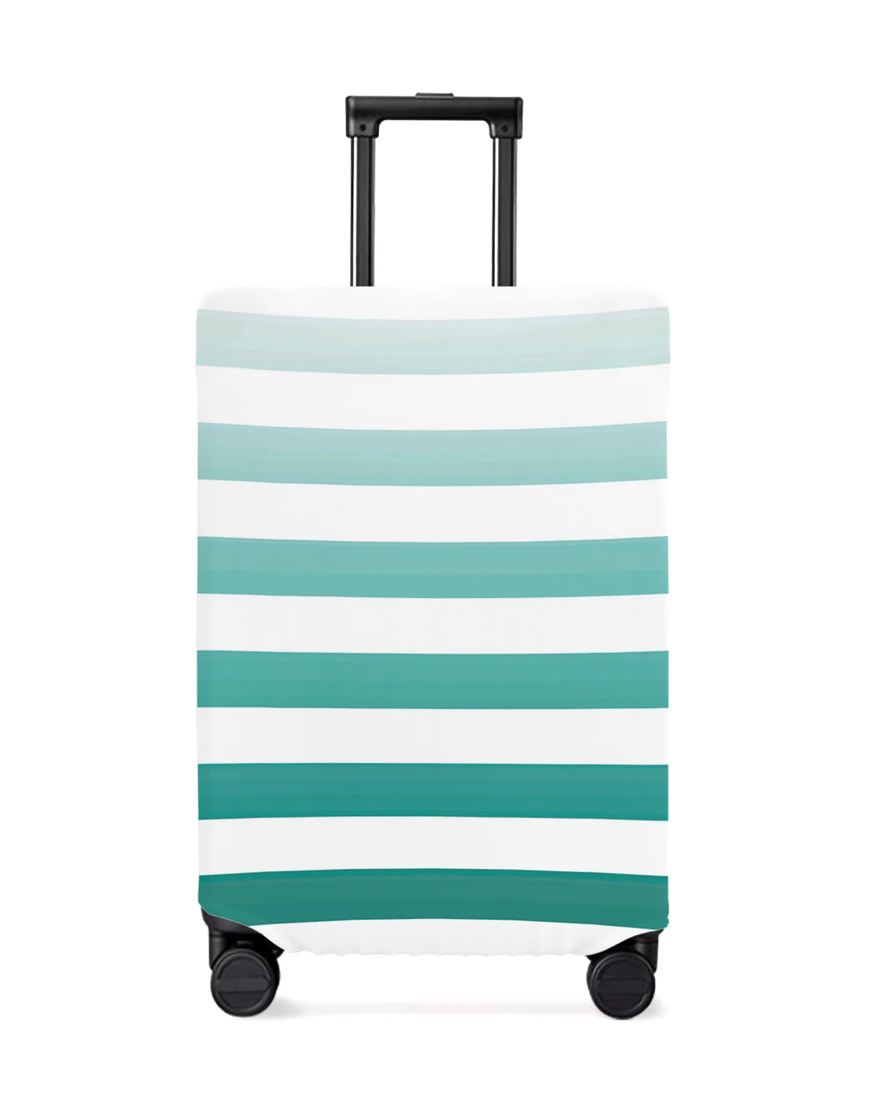

Geometric Stripe Cyan Turquoise Gradient Travel Luggage Cover Elastic Baggage Cover Suitcase Case Dust Cover Travel Accessories