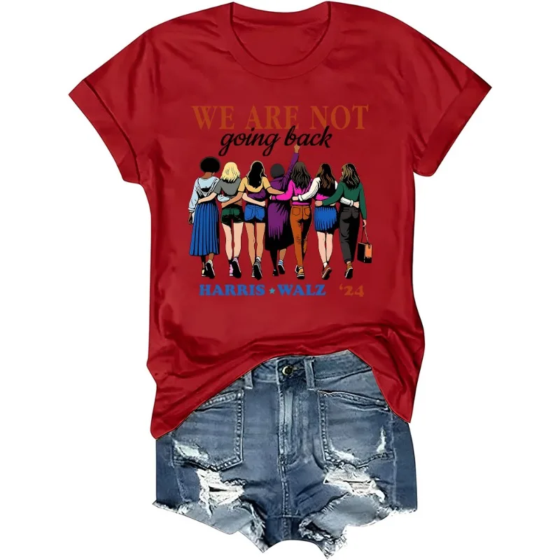 Футболка Harris Walz We Are Not Going Back рубашка 2024 футболка выборы |