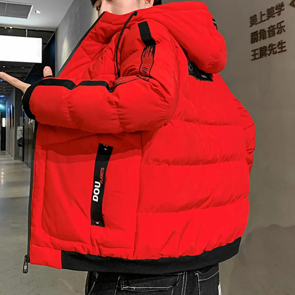 

Мужское пальто с капюшоном и карманами, утепленная сохраняющая тепло, рифленая мужская куртка с капюшоном и кулиской для школы