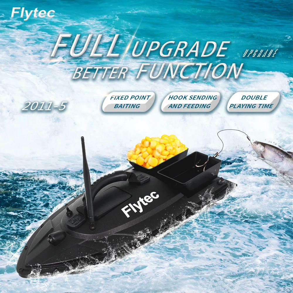 

Радиоуправляемая лодка Flytec 2011-5, рыболовная лодка 1,5 кг 500 м с дистанционным управлением, лодка с приманкой, корабль, скоростная лодка, игрушк...