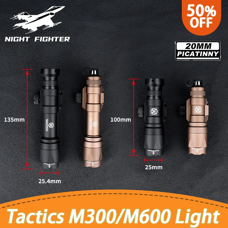 Тактика Страйкбол Surefire M600C M600 M300 M300A Фонарик 400 лм/600 лм Белый светодиодный фонарь