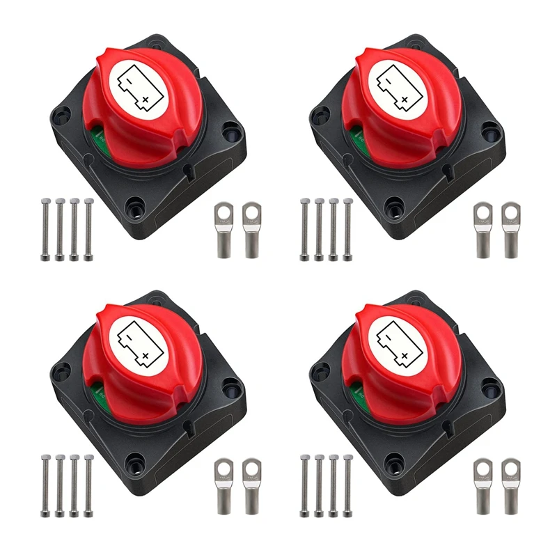 

4X Battery Disconnect Switch 12V 24V 48V 60V Battery Master Cut Off Isolator Switch Waterproof For Marine Boat Auto