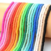 6mm flat polymer clay beads suitable for diy making bracelet necklace earring round slice beads of jewelery materials wholesale