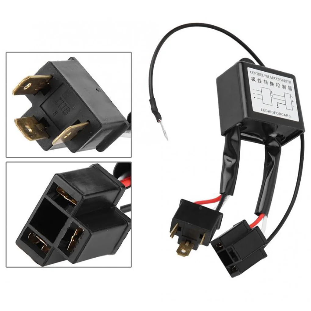 2 шт. преобразователь обратной полярности отрицательный жгут анти-мерцание