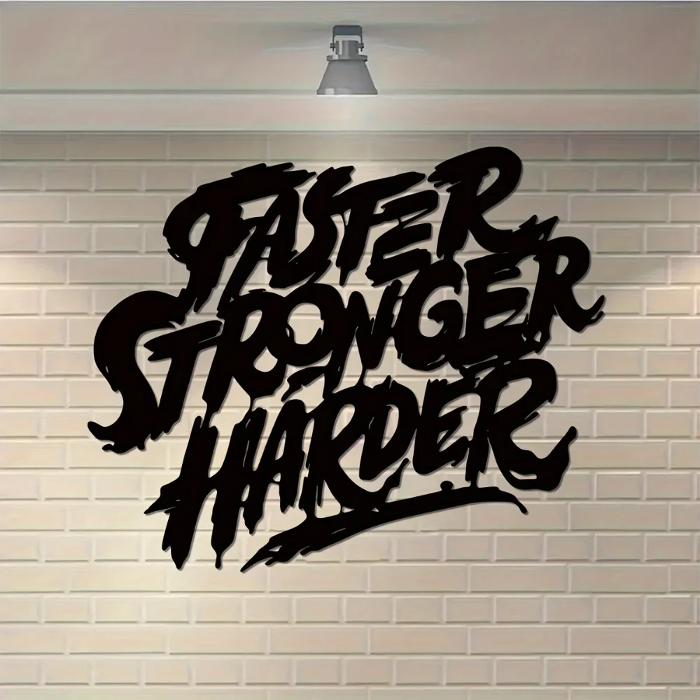 Металлическая Настенная Художественная Мотивационная Цитата - Быстрее И Более