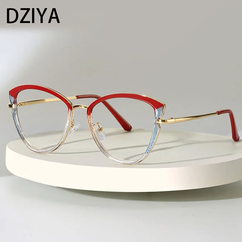 

Cat Eye Anti Blue Light Blocking Optical Glasses Frame Women Luxury Retro Green Eyeglasses Transparent Fashion Eyewear 60638