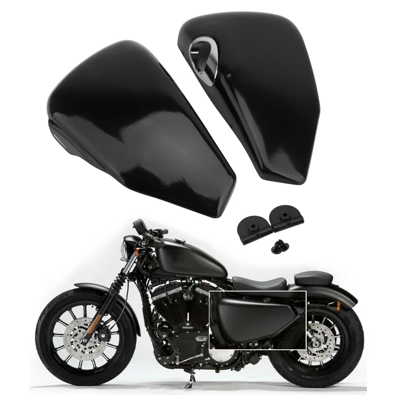 

Motorcycle Black Left Right Side Battery Fairing Cover Guard Motocross For Harley Sportster XL1200 XL883 Forty Eight 2004-2013