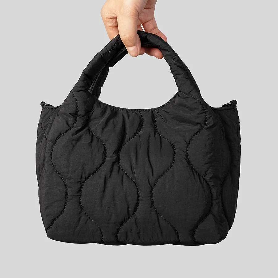

Женская сумка из нейлона с ромбовидным узором, роскошная дизайнерская сумка через плечо из хлопка, 2023