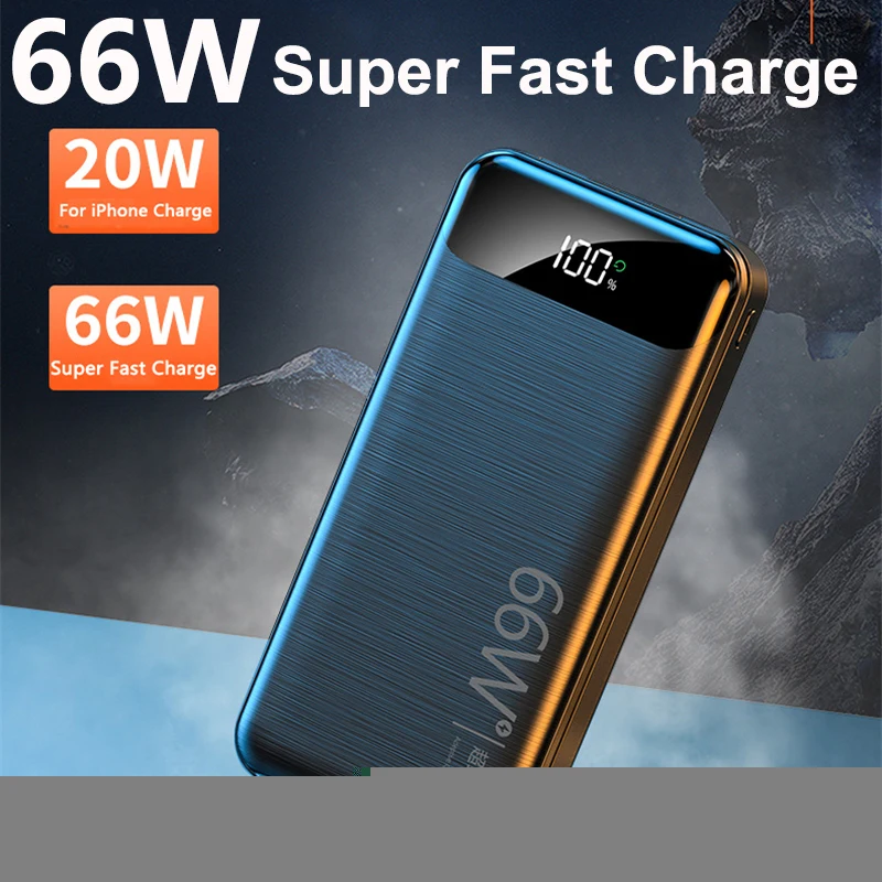 

20000mAh Power Bank 66W Super Fast Charging for Huawei P40 Laptop Powerbank Portable External Battery Charger For iPhone Xiaomi