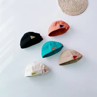 warm colors childrens landlord hat triangle embroidery baby melon rind hat retro young master hat for children boys girls caps