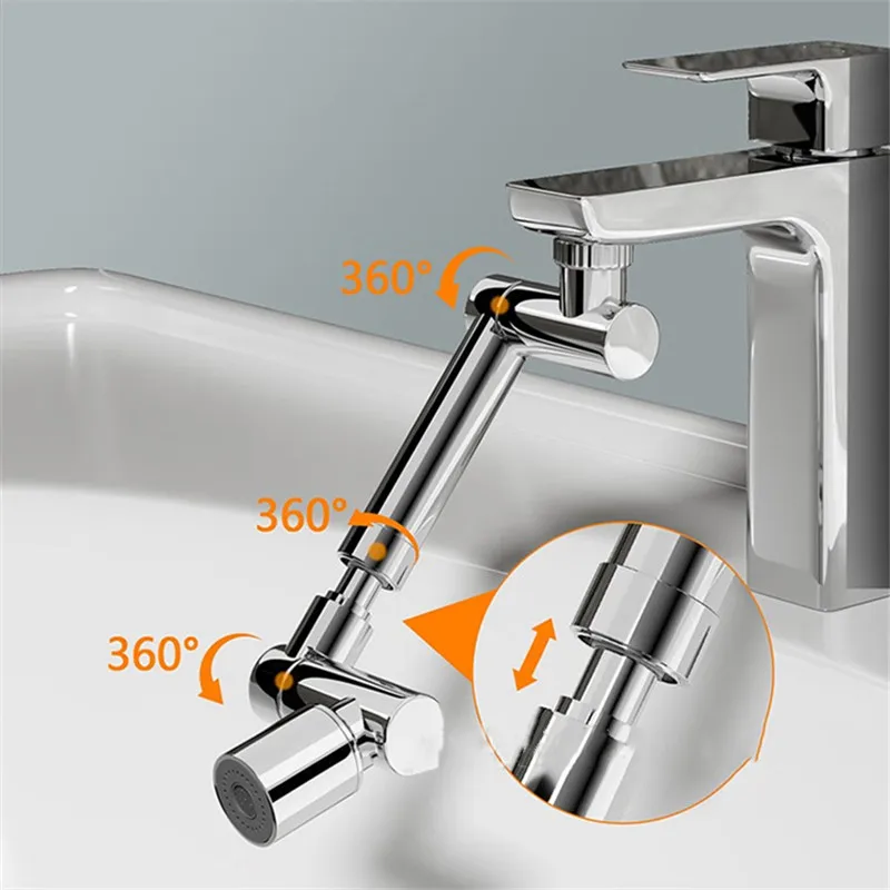 

1440° Rotating Water Faucet Adapter Splash Universal Kitchen Faucet Bubbler Nozzle Water Saver Tap Extender