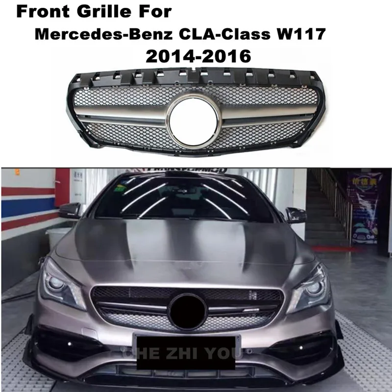 

For Mercedes Benz CLA W117 2013-2016 CLA200 CLA220 CLA260 CLA45 Bumper Front Grille without Center Logo