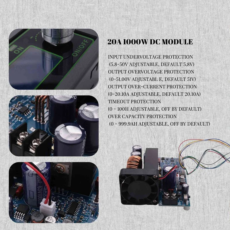 Фото A56G-WZ5020L 20A 1000W DC Понижающий преобразователь CC CV Понижающий модуль питания Регулируемый источник питания с регулируемым напряжением №3