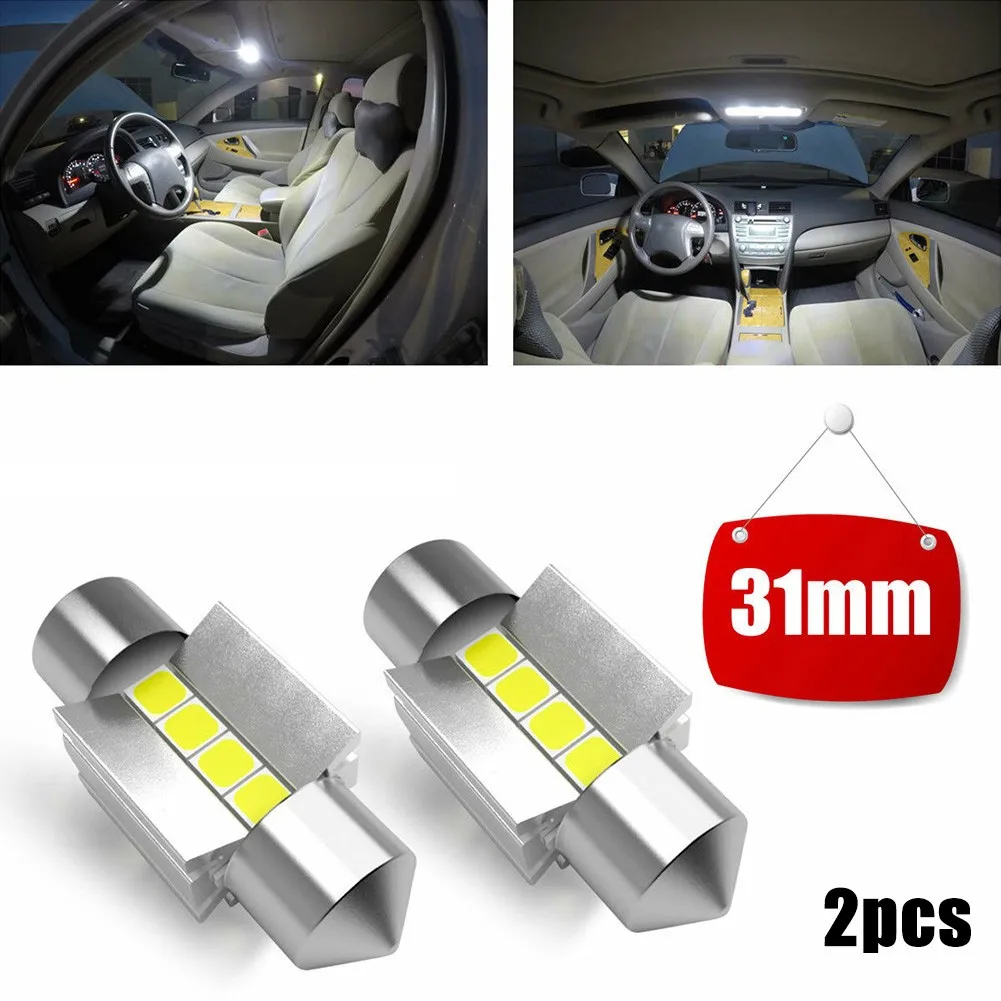 

Hot Sale Vehicle LED Interior Dome Trunk Light Bulbs Error Free For Toyota Camry1 Collora Tacoma1 2×31MM Car Lighting Parts