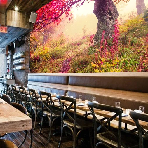 Объемная объемная стереоскопическая Большая фреска на заказ идиллический лес