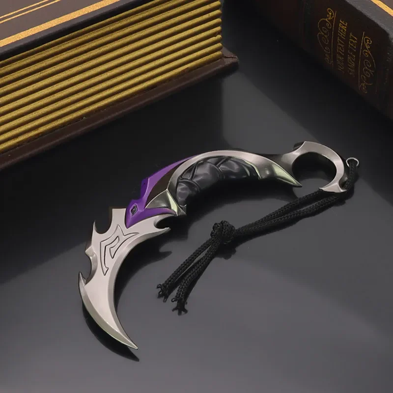 

Valorant, искусственная кожа, рукоятка, реверр, керамбит, нож 15 см, необработанный безопасный сплав, модель оружия, косплей, игрушечный нож, кобура, подарки для мальчиков