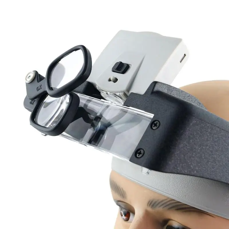 367D Увеличение повязки 1 5x 3x 7 9x 9 11x 15 17x Loupehead Magnifing Glass