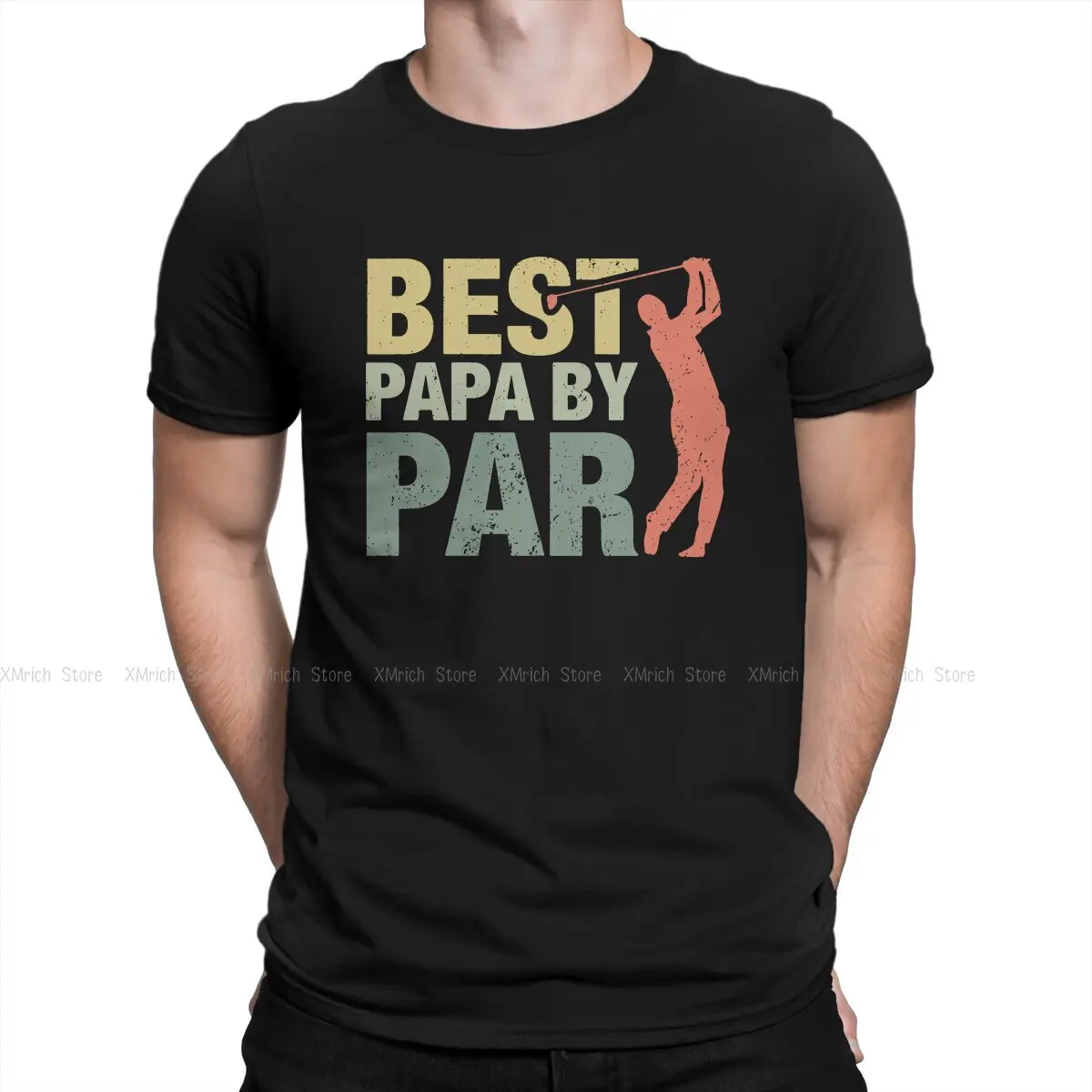 

Men Best Papa By Par Grandpa T Shirts Father's day Daddy Grandpa Pure Cotton Clothes Fun Crew Neck Tees Gift Idea T-Shirt
