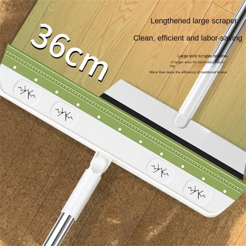 

Multifunctional Glass Wiper Anti-collision Lazy Floor Broom Silicone Kitchen Bathroom Cleaning Tools Floor Scraping Telescopic