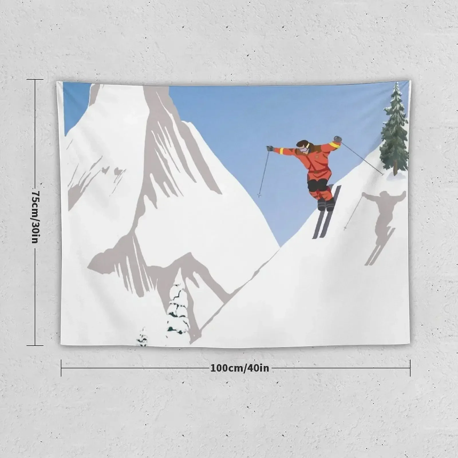 Zermatt Valais Швейцария плакат &quotлыжи&quot гобелен для украшения дома комнатный Декор