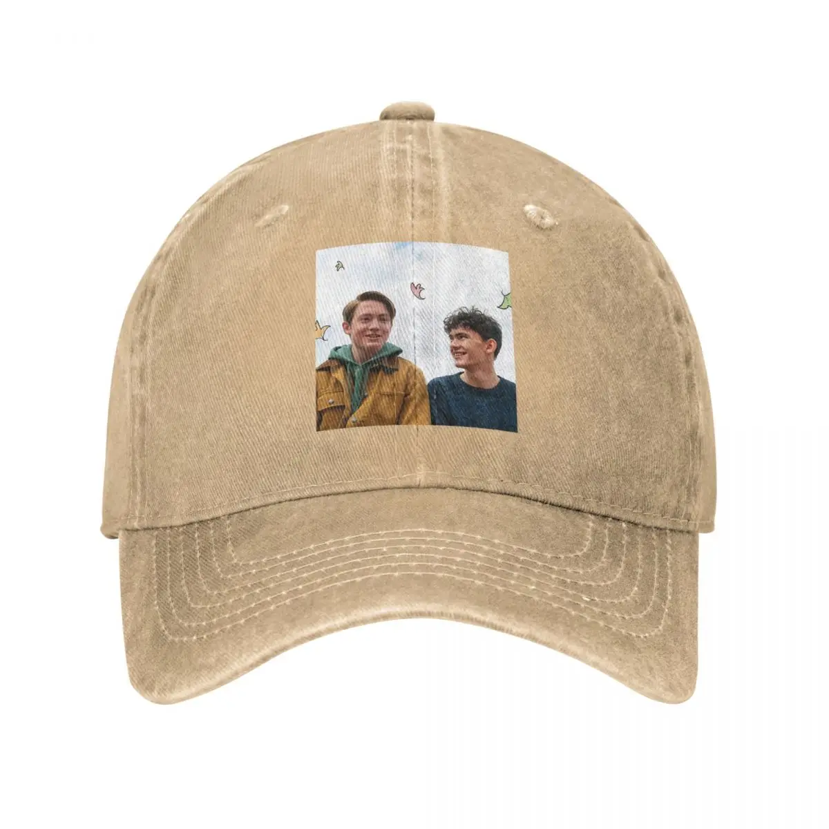 

Heartstopper Lover Nick And Charlie Baseball Cap Distressed Denim Headwear for Men Women Running Golf Adjustable Caps Hat