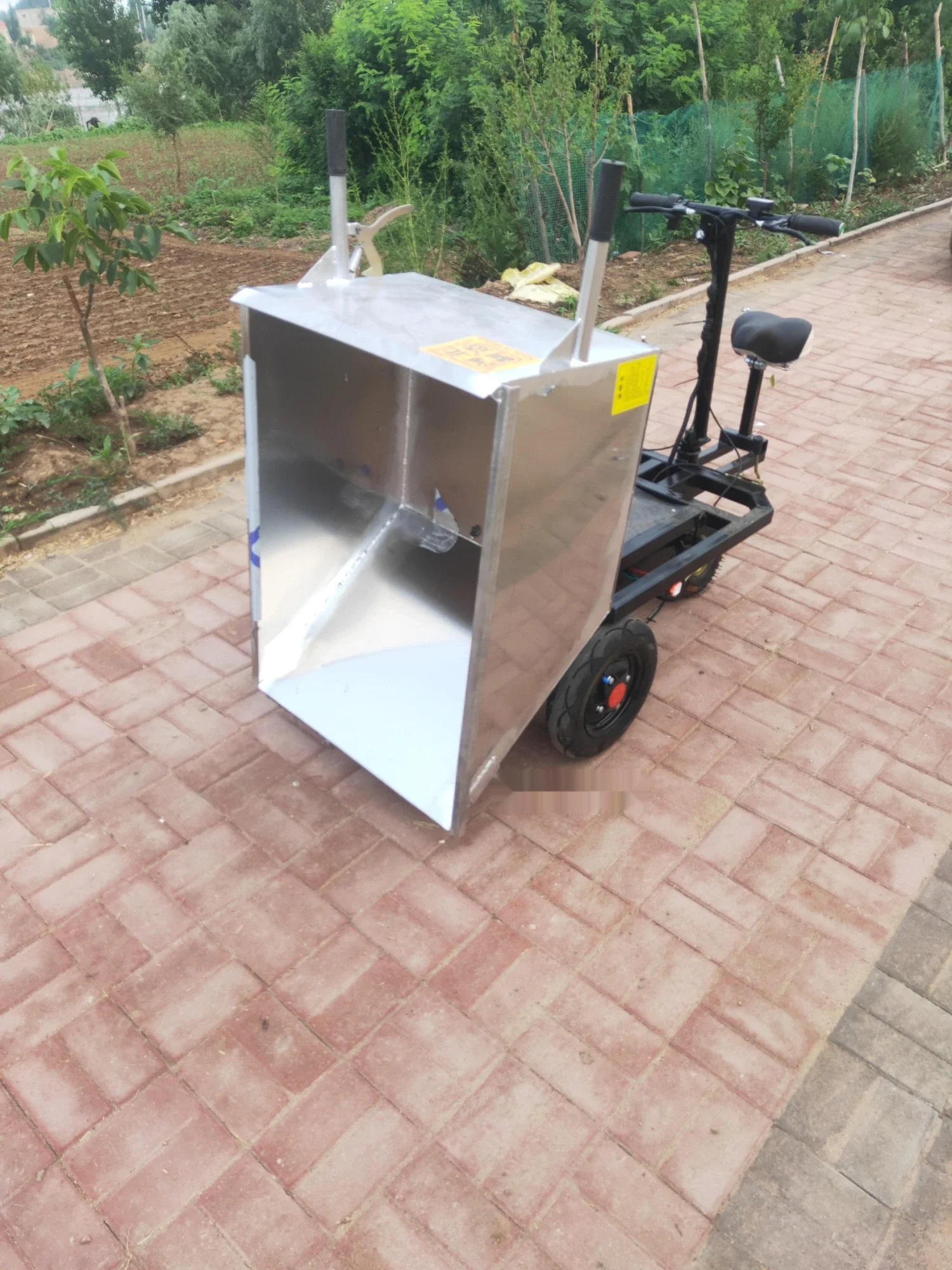 Электрический трехколесный велосипед для разведения из нержавеющей стали