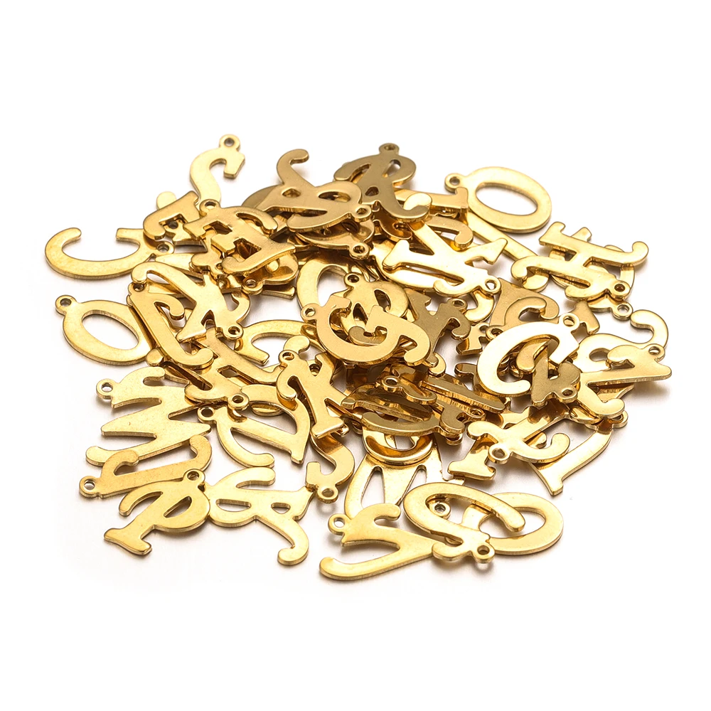 100 шт., подвеска из нержавеющей стали с разными буквами