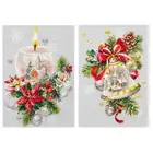 Рождественские наборы для вышивки крестом, свечи-колокольчики узоров, 11CT, 14CT, 18CT, китайские наборы для вышивки крестом