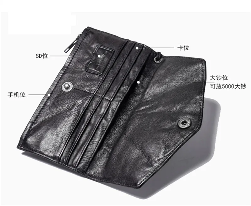 Fashion designer luxury genuine leather men's clutch wallet casual personality natural real cowhide thin card holder coin purse