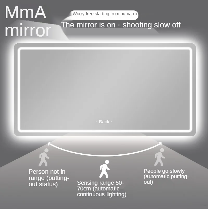 Зеркало для ванной со светодиодной подсветильник кой 60 Х80 см |