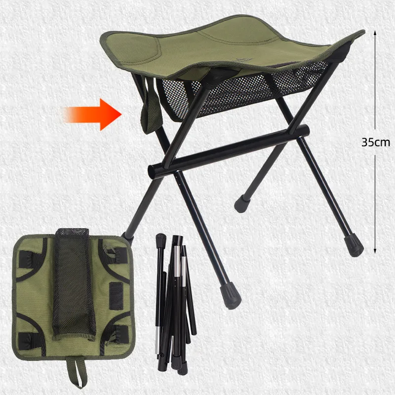 Складной стул для рыбалки на открытом воздухе кемпинга походов ультралегкий