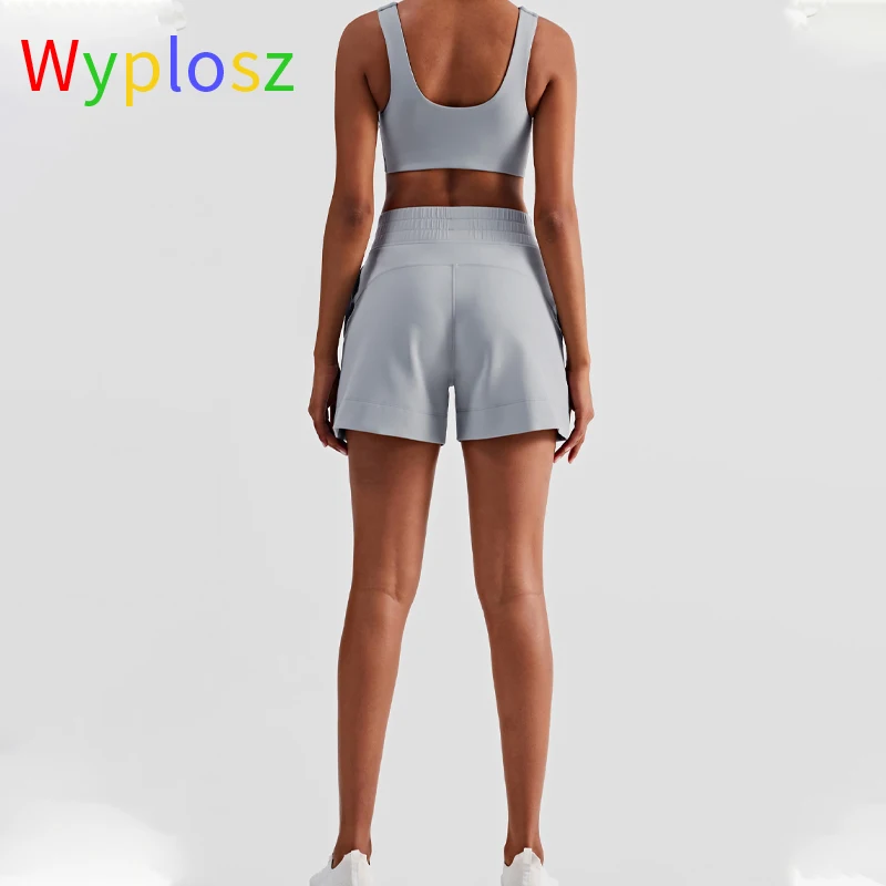 Wyplosz Yoga Shorts Thread Tight Sport Fitness Sexy Women Gym High Waist Solid Female Summer Push Up Hip Loose Anti Crimping