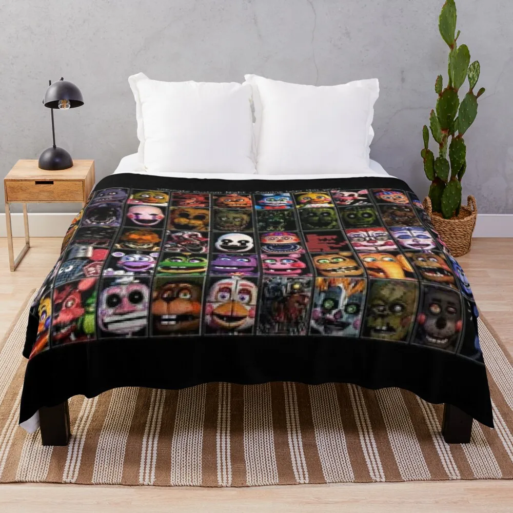 

FNAF Characters Throw Blanket soft plaid