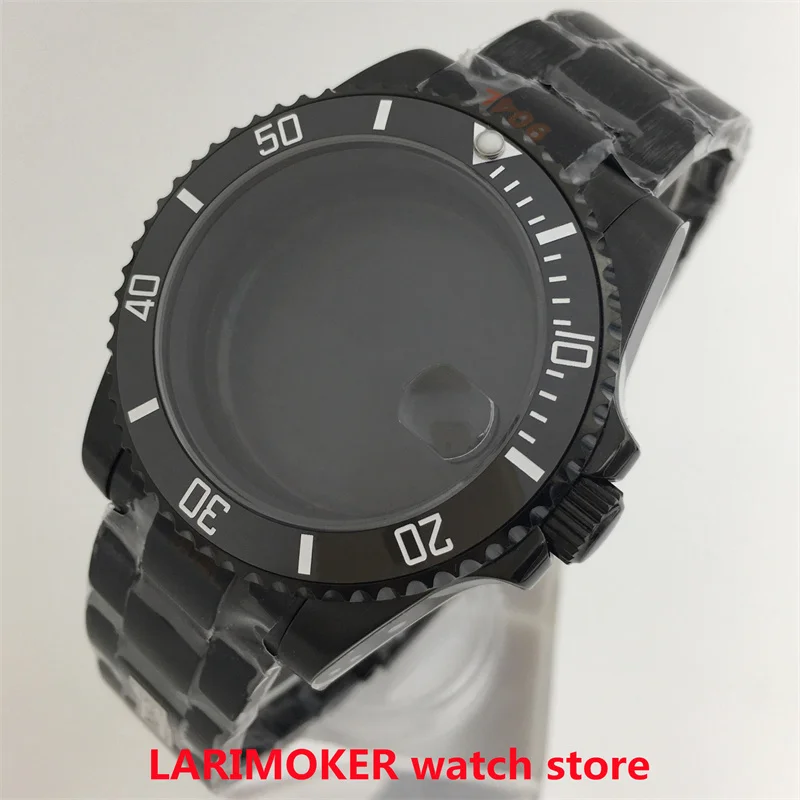 

BLIGER 40mm Black PVD Case Sapphire Glass Ceramic Bezel Fits NH35 NH36 ETA2824 2836 PT5000 Mingzhu DG 3804 Miyota 8205 Movement