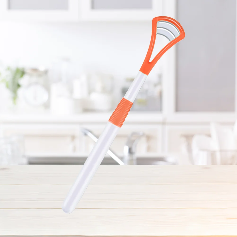 

Практичный скребок для языка, средство для очистки языка, средство для снятия кариес, инструменты для ухода за здоровьем полости рта (оранже...