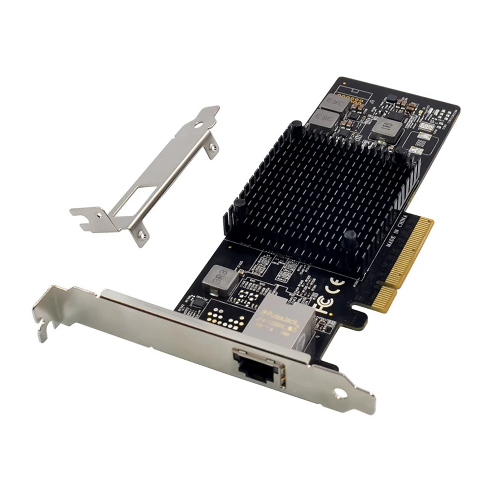 

PCI-E X8 X550 10G Single Port RJ45 10GbE X550-T1 RJ45X1 PCI Express X8 10GbE Network Card with Heat Sink+Short Baffle