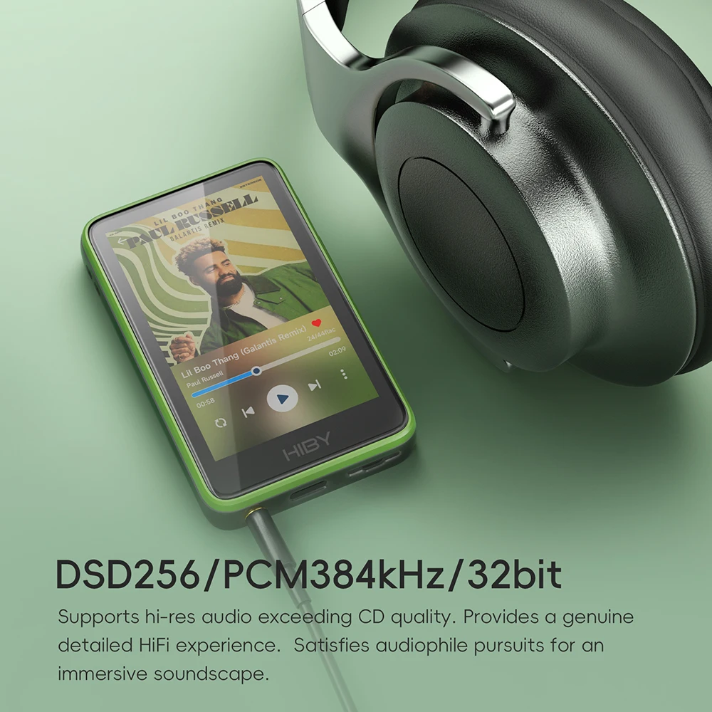 Фото HiBy R1 Haibei Портативный MP3-плеер с чистым звуком, высококачественным сенсорным экраном, поддержкой Bluetooth и карт памяти TF. №4