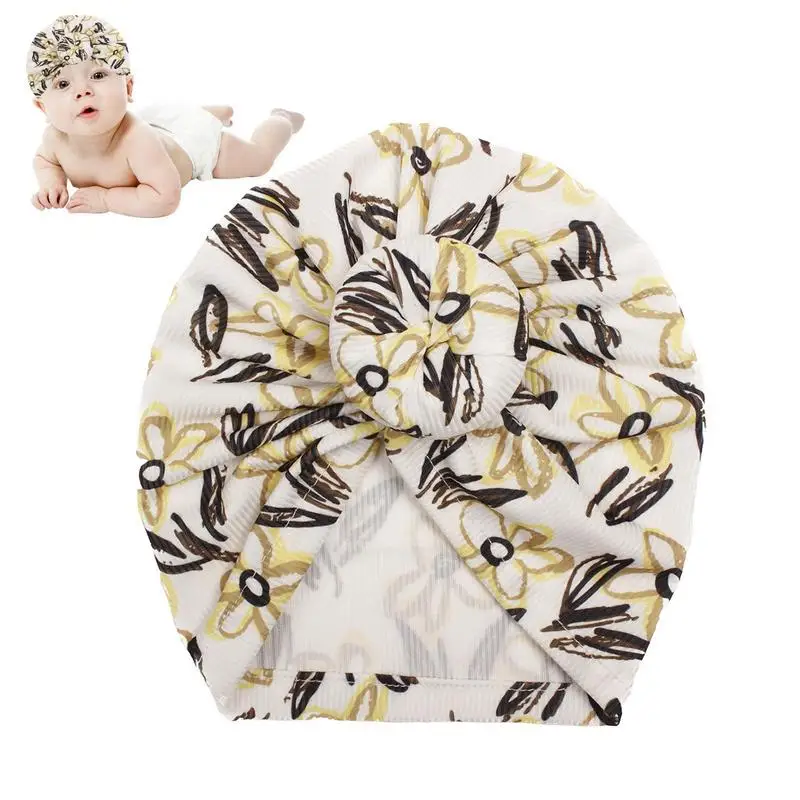 

Baby Turban Floral Baby Girls Newborn Headwrap Hats Headbands For Baby Girls 0-3 Months And 1-2 Year For Wear Photo Shoots